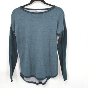 Smartwool Womens M Shadow‎ Pine Colorblock Sweater Minimalist Cozy